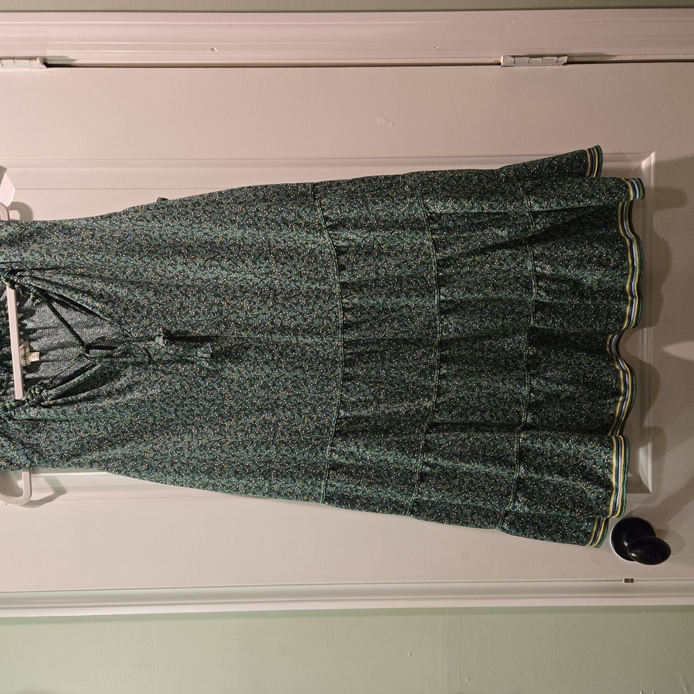 Max Studio green sleeveless dress 👗 size 3X